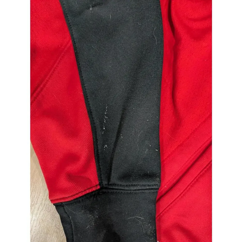 Mens‎ Nike Elite Therma-Fit Black Red Long Sleeve Pullover Hoodie Size Medium M